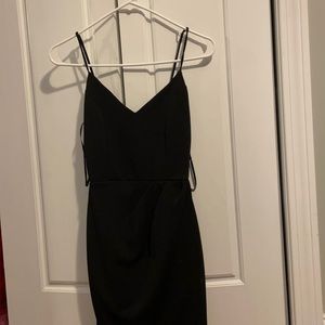 Lulus black crossover dress